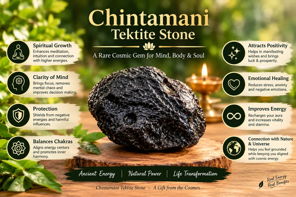 Natural Astro Sadhguru Chintamani Tektite Stone with Lab certificate