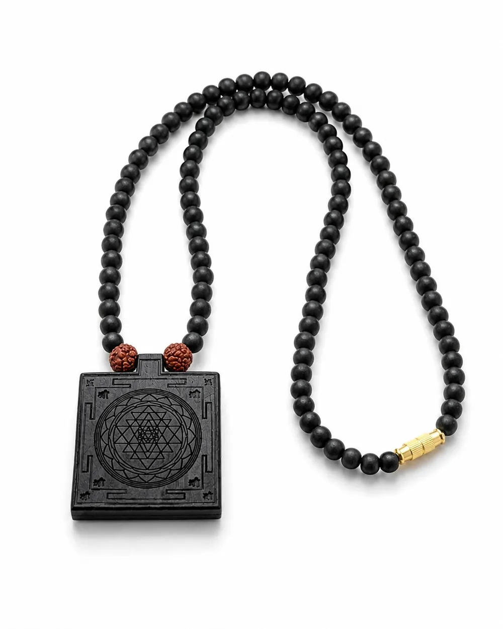 Natural Karungali Ebony Wood Beaded Mala नॅचुरल करुंगली (एबोनी वुड) माला 108+1 Necklace For Unisex with Lab certificate — view 4