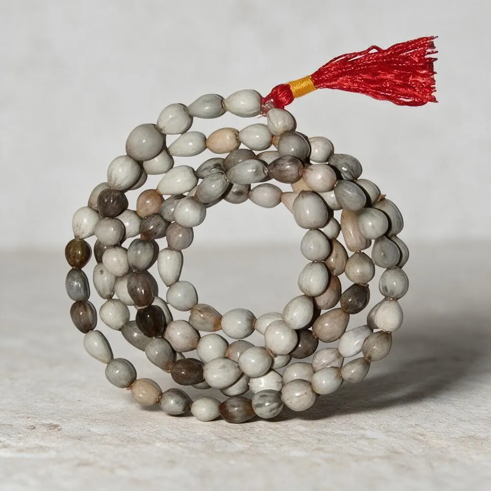 Natural Vaijanti Beaded Spiritual Mala For Men And Women नैचुरल वैजयंती माला – विजय, शांति और दिव्य कृपा के लिए